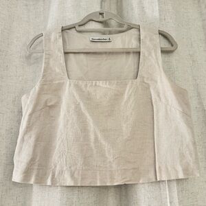 Abercrombie & Fitch linen blend square neck tank - size M